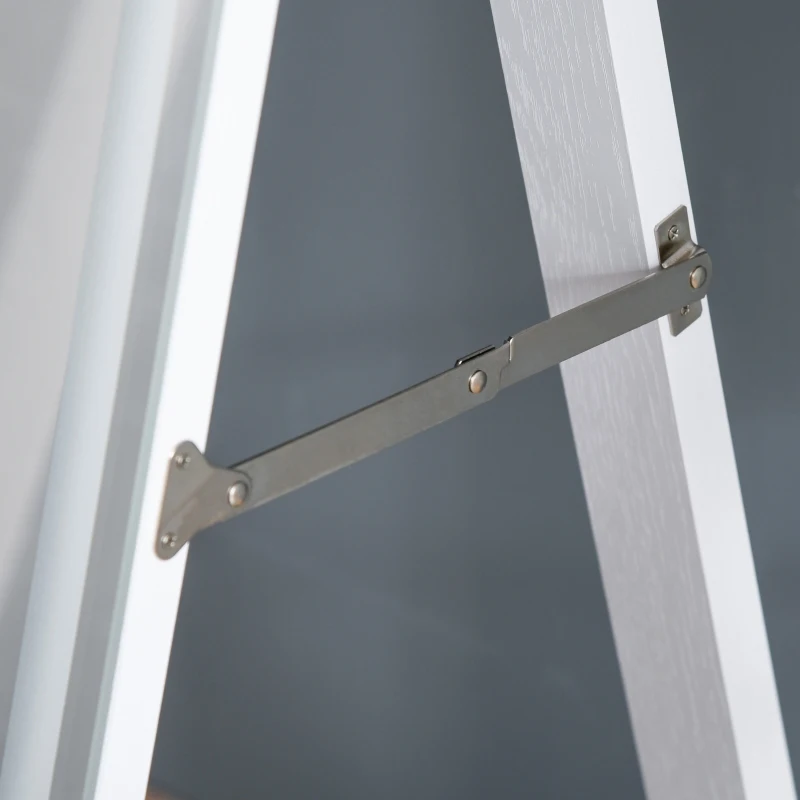 HOMCOM Full-Length Mirror with LED Lights, Free Standing Floor Mirror, Wall Mounted Hanging Mirror, Lighted Vanity Dressing Mirror for Bedroom