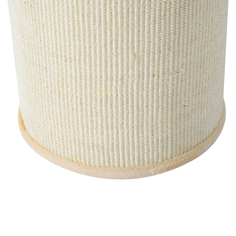 PawHut 97cm Height Cat Tree Scratching Barrel Activity Center Condo Kitten Bed Scratcher Climbing Climber Play House w/ 4 Holes & Hanging Toy