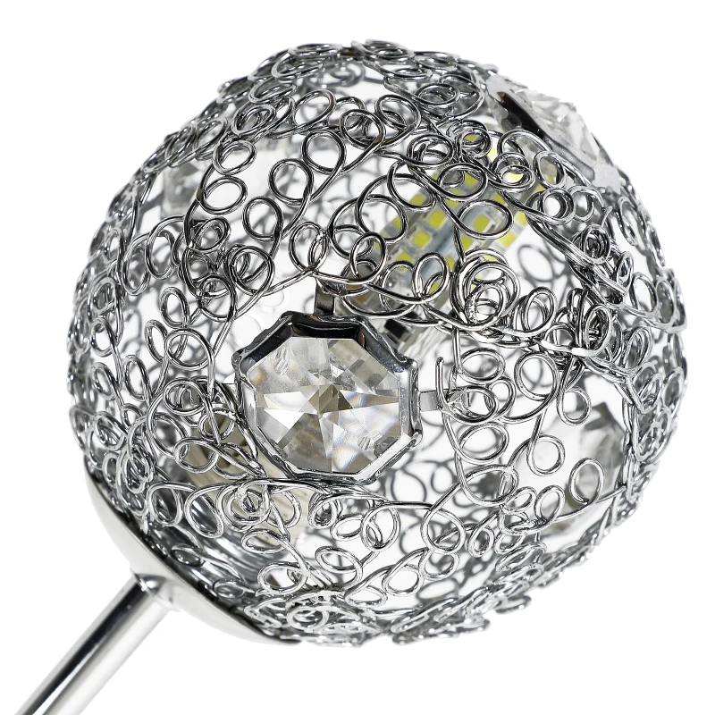 HOMCOM 3 Way Crossover Ceiling Light Swirl Pendant, G9 Base, 25W-Silver