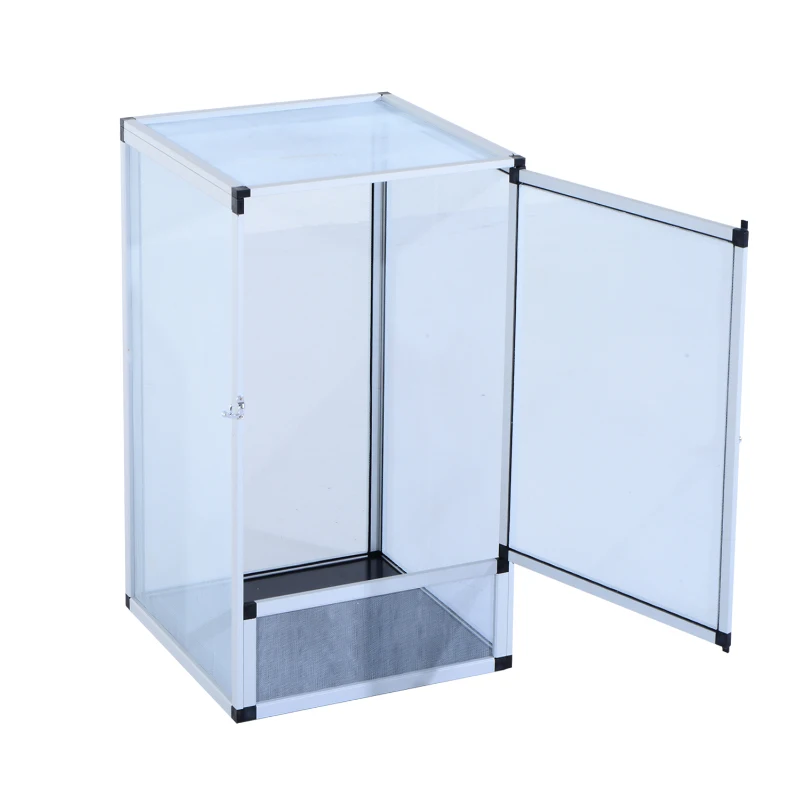 PawHut Reptile Tank Cage Aluminum Vivarium Waterproof Pet Breeder Breeding Snake Lizard Turtle Spider Tall Enclosure (Large Size)