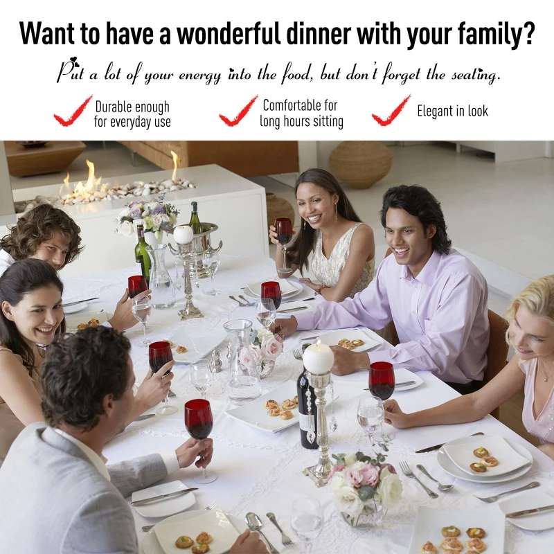 HOMCOM Dining Accent Chair Elegant Chic Home Business Linen Upholstery Wood Frame Black