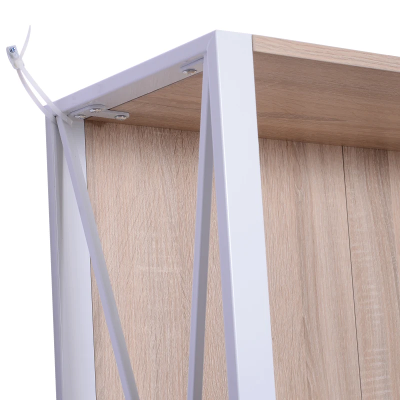 HOMCOM 4-Tier Bookshelf Wood Rack Bookcase