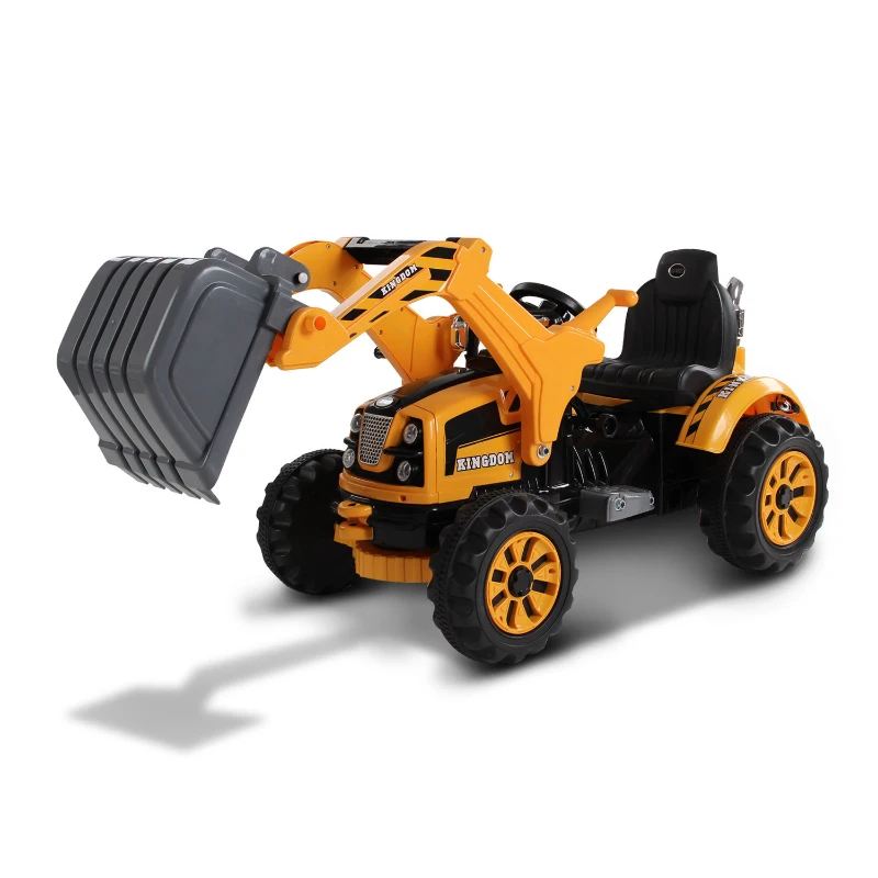 HOMCOM Kids Ride On Excavator, 6V-Yellow