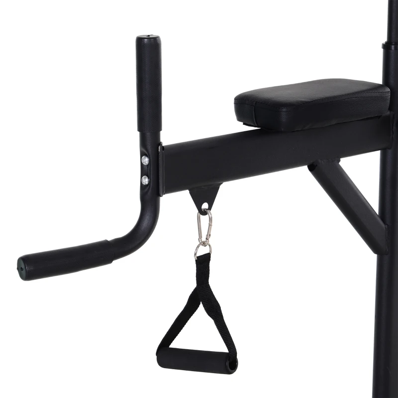 HOMCOM Multi-Function Power Tower Home Gym Equipment-Black