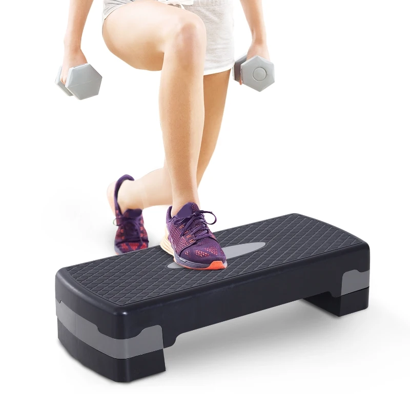 HOMCOM Adjustable Aerobic Stepper 10-15cm-Black/White