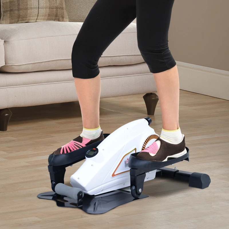 HOMCOM Elliptical Cross Trainer W/LCD Display-Black/White