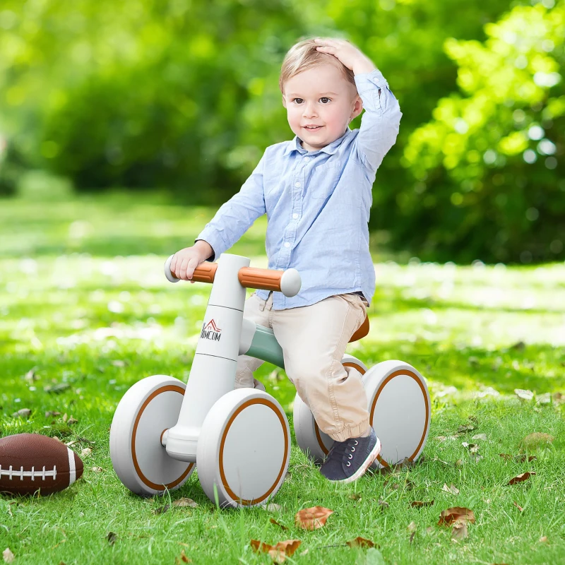 HOMCOM Baby Balance Bike Ride On Walker Push Bike Quick Release Kids Toddler First Bike Birthday Toy Gift for 1-3 Years Brown