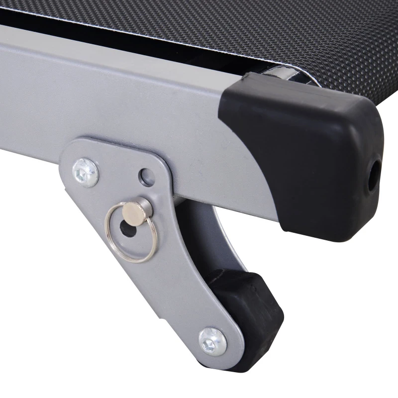 HOMCOM Non-Motorised Manual Treadmill Cardio Fitness Training Foldable Machine w/ Incline Slope LCD Monitor Display Black Silver