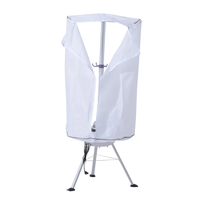 HOMCOM Portable Hot Air Electric Clothes Dryer, 900W-White