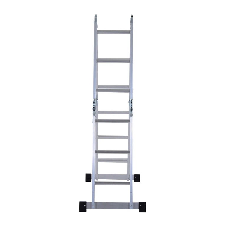 HOMCOM 3.7M 4-Section 12 Steps Multi-purpose Folding Aluminium Ladder