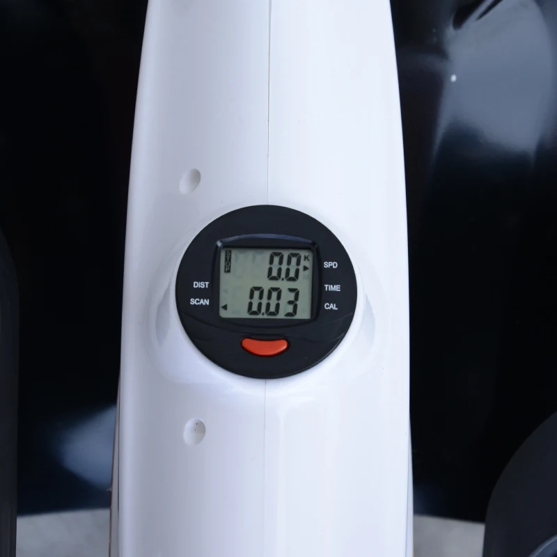 HOMCOM Elliptical Cross Trainer W/LCD Display-Black/White