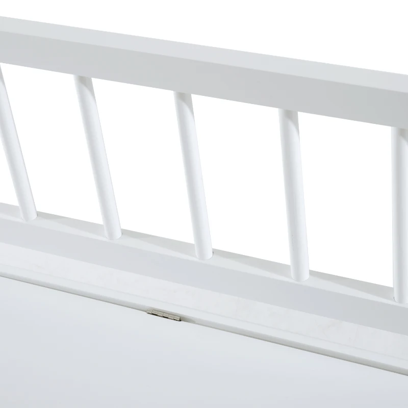 HOMCOM 85L x 35W x 75H cm Entryway Storage Bench-White