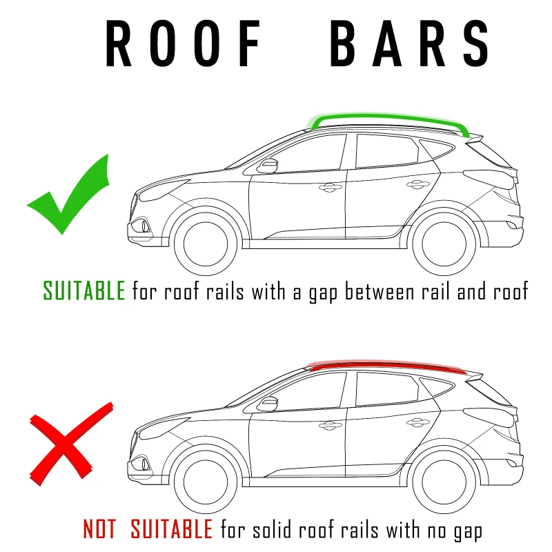 Outsunny 125Lx12.5Wx7H cm Cross Bar Roof Rail Rack-Silver