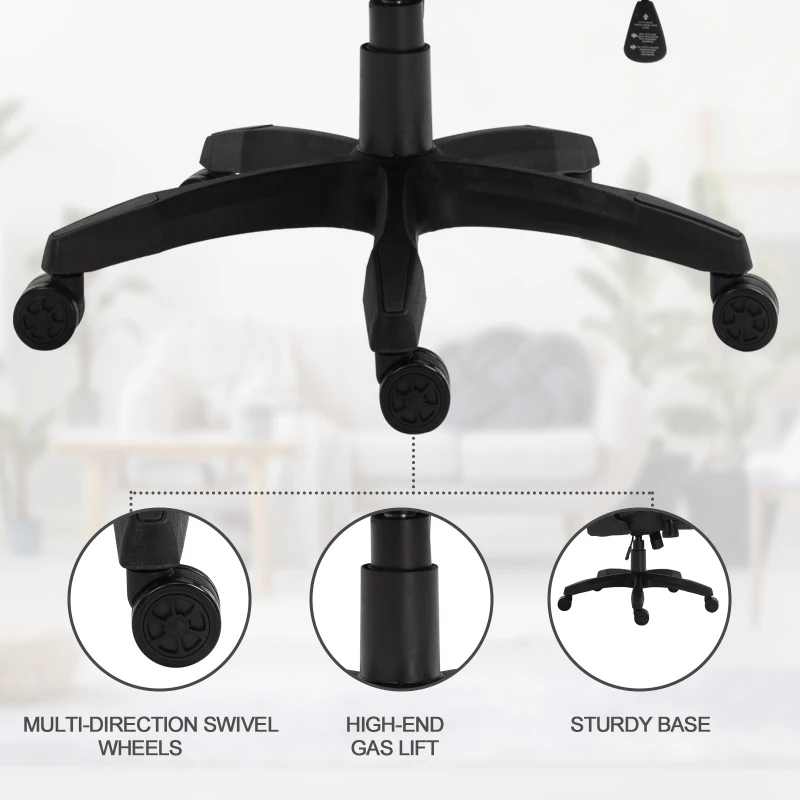 Vinsetto Racing Gaming Chair Adjustable Height Metal Frame w/ Wheels, Pillow Suitable For Home Office - Black&Purple