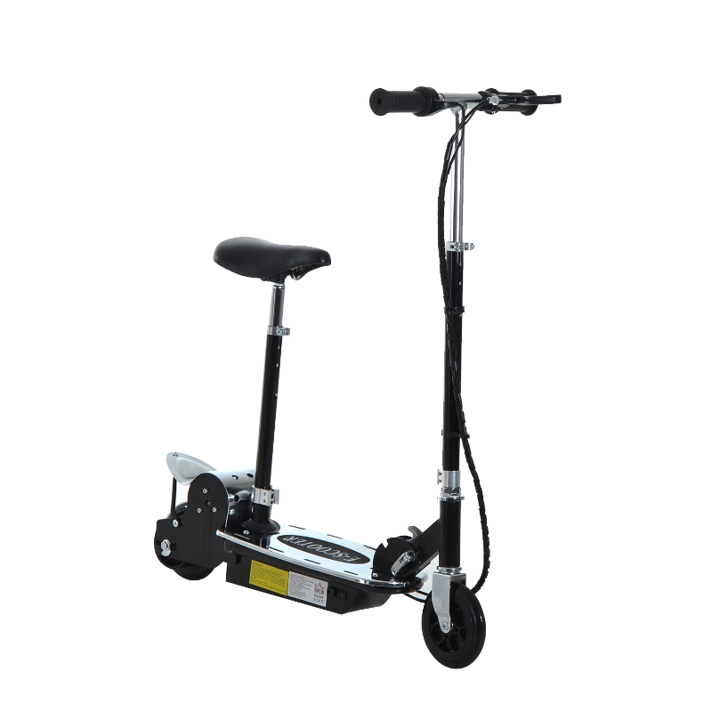HOMCOM Foldable Electric Scooter for Teens Over 7 years old 12V Battery 120W-Black