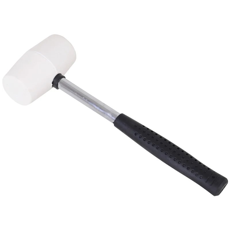 HOMCOM Kids 50-inch Outdoor Trampoline w/ Safety Enclosure Net and Spring Pad Grey