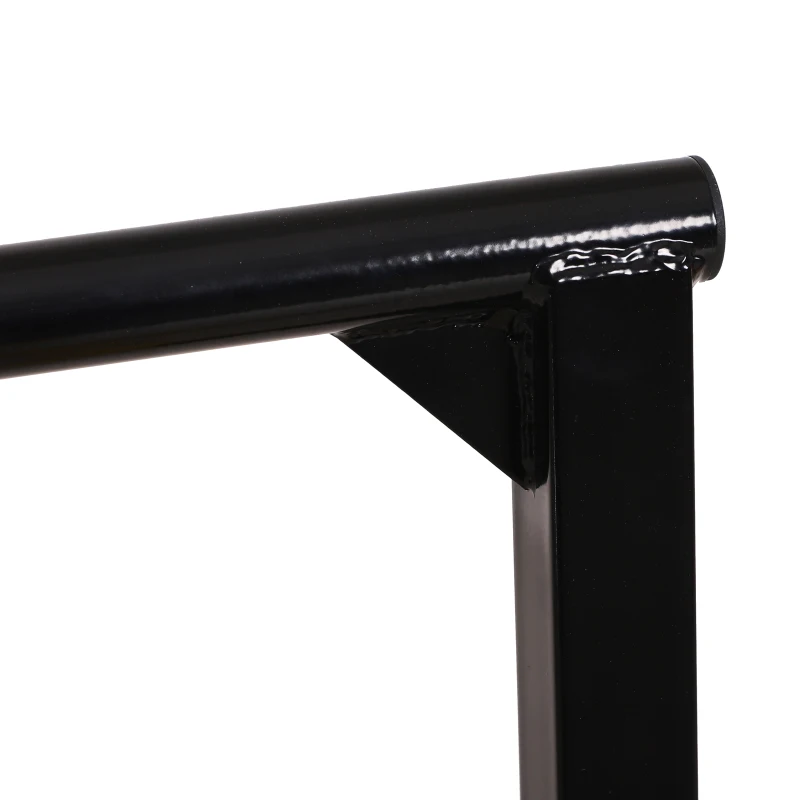 HOMCOM 66Lx75Wx119H cm Dip Station Chin Up Parallel Bars Pull Up Power Tower Home Gym Workout Bicep Tricep Fitness Equipment Height Adjustable