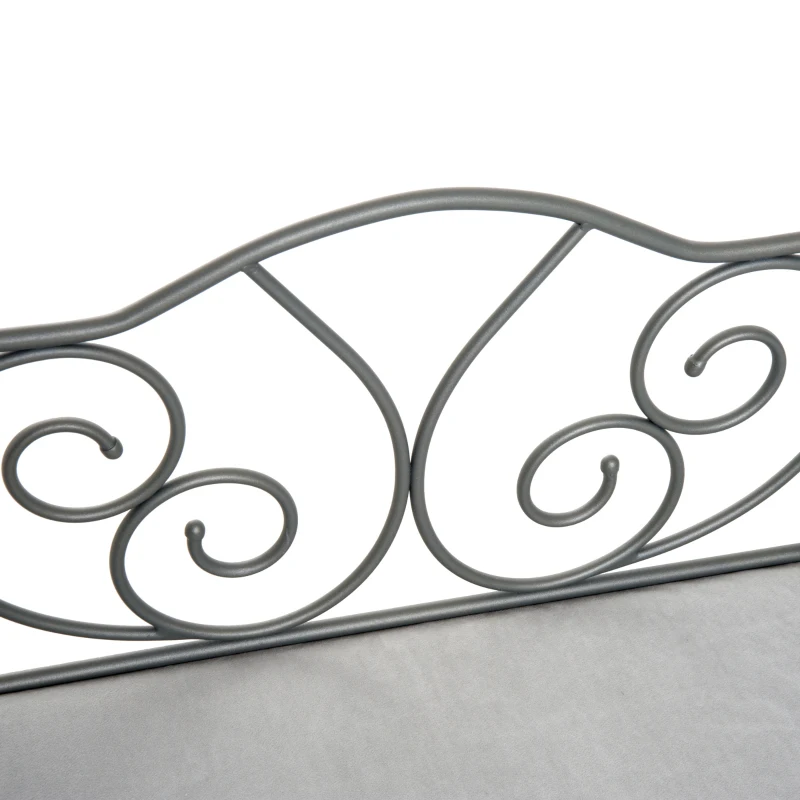 PawHut Pet Bed W/Cushioned Seat, Metal Frame-Grey