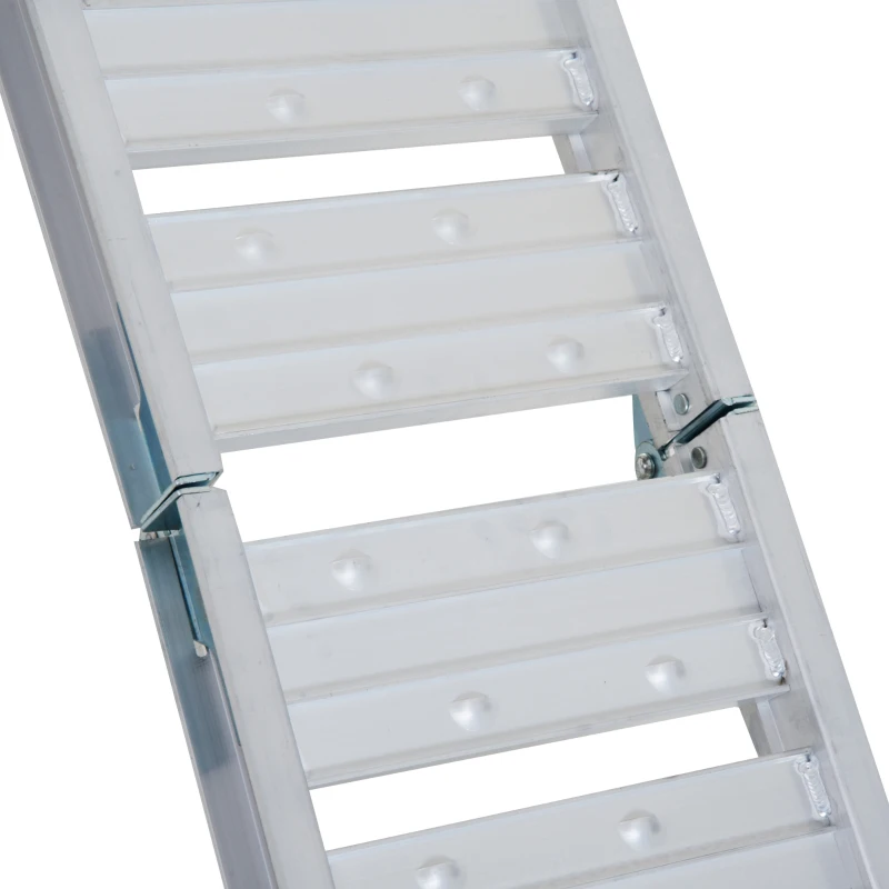 HOMCOM 6FT Aluminium Folding Wheelchair Ramp-Black/Silver