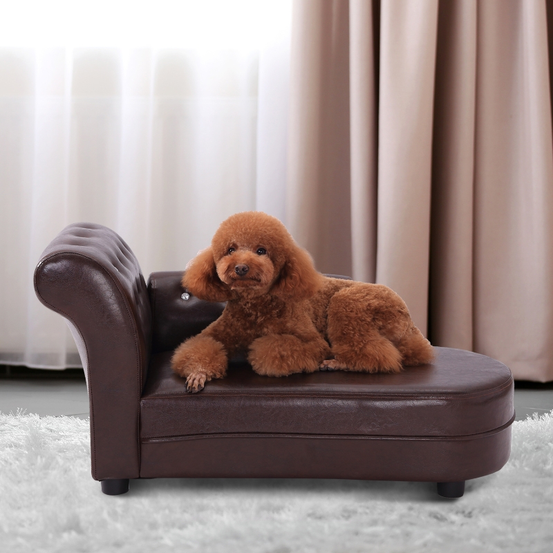 Pawhut 82.5Lx45Wx41.5H cm Pet Sofa-Brown