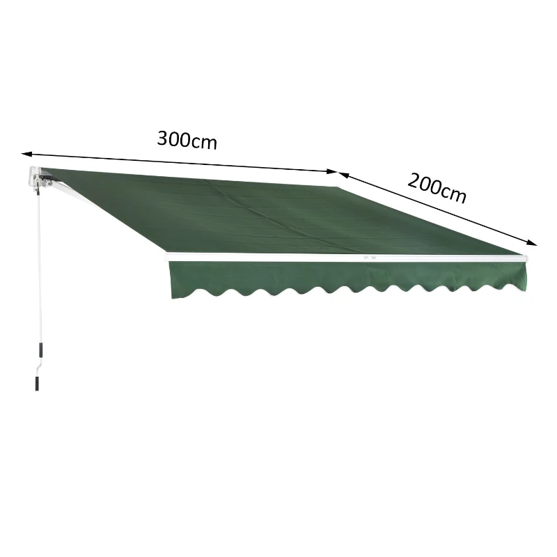 Outsunny Awning Canopy Shelter-Green