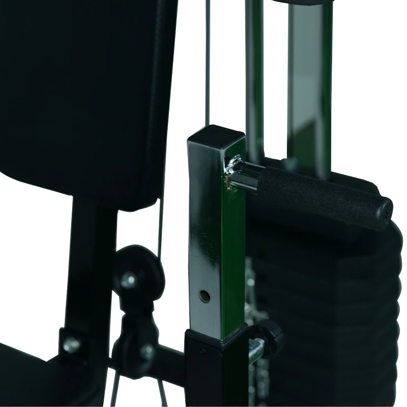 HOMCOM Multi Gym Workstation Home Workout Station Toning Body Building Strength Training Machine 40 kg Weight Plates