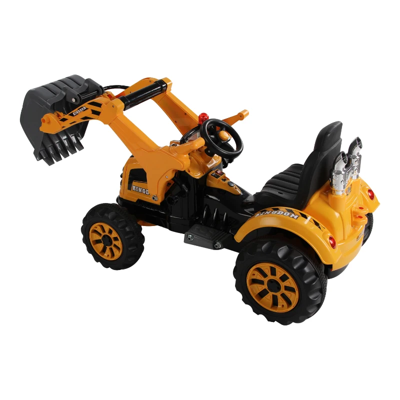 HOMCOM Kids Ride On Excavator, 6V-Yellow