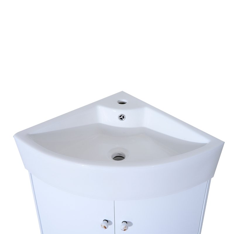 HOMCOM 65Lx47Wx82H cm Corner Vanity Unit-White