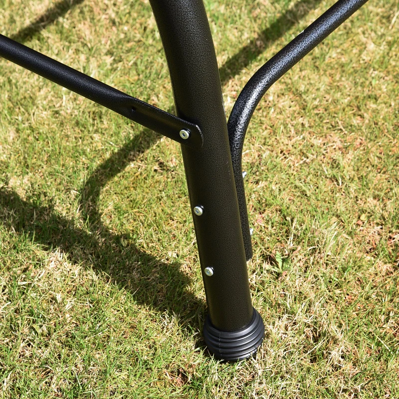 Outsunny Garden Swing 2-Seater Bench Chair-Brown