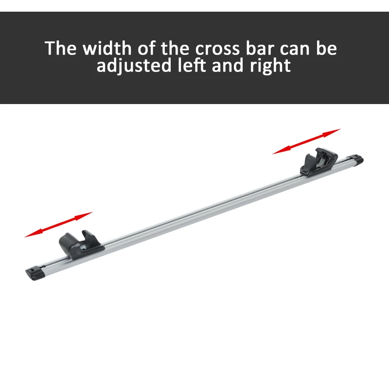 Outsunny 125Lx12.5Wx7H cm Cross Bar Roof Rail Rack-Silver