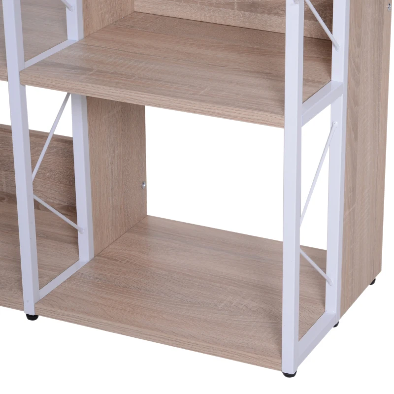 HOMCOM 9 Cube Bookshelf,  127Lx35Dx146.5H cm-White Oak colour