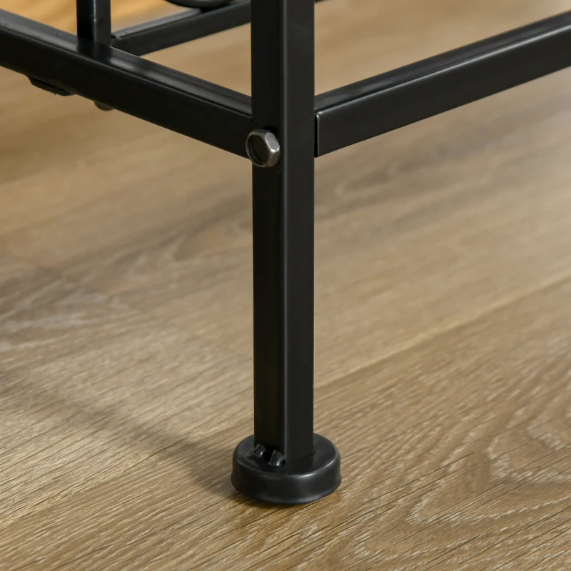 HOMCOM Wine Rack 30 Bottles Display Holder with Table Top & Glass Holders，Free Standing Storage Shelves for Kitchen, Pantry, Cellar, Bar (Dark Brown)