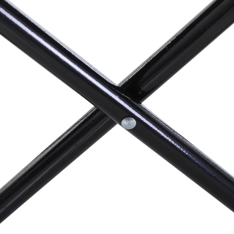 Outsunny 4 Seat Sport Bench Camp Seat Folding Portable Camping Chair with Carrying Case - Black