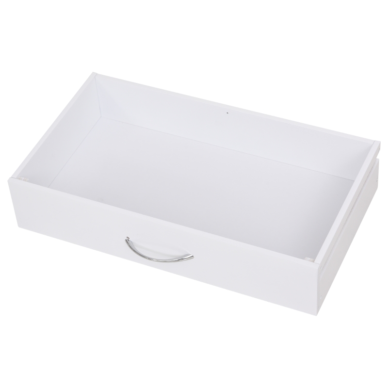 HOMCOM Pine Wood Rolling Kitchen Storage Island White/Brown