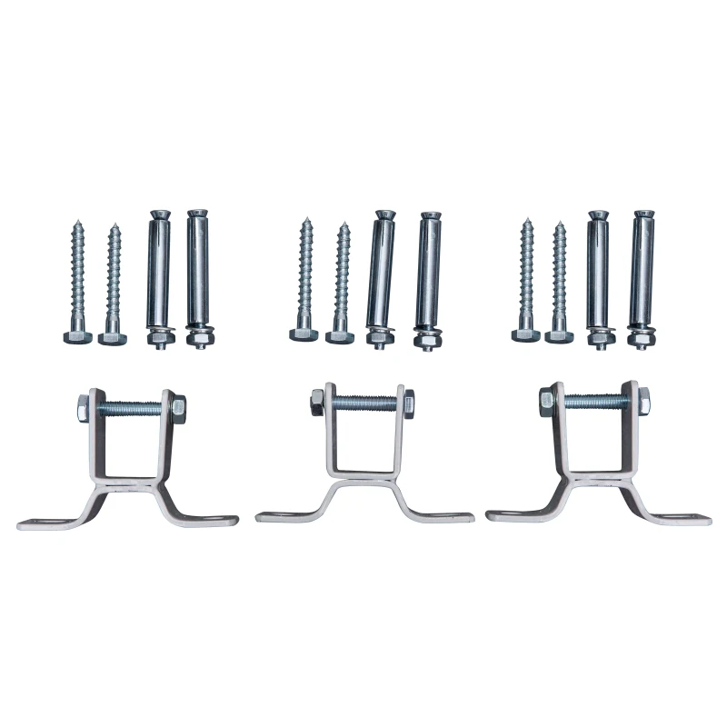 Outsunny 3.5M x 2.5M Garden Patio Manual Awning Canopy Sun Shade Shelter Retractable Gear Lever Winding Handle Cream