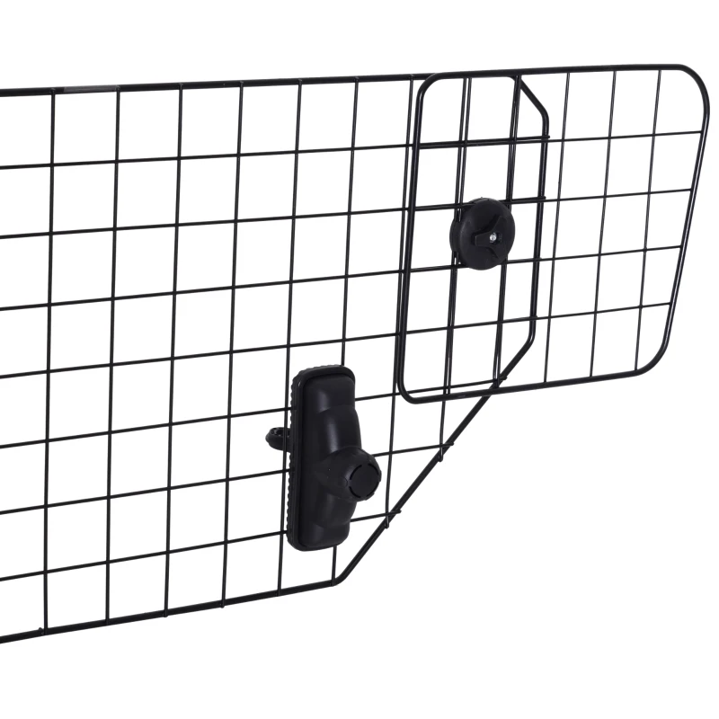 PawHut Heavy Duty Pet Dog Guard Wire Mesh Car Barrier Adjustable  Auto SUVs Vehicle Fence Safety Grill Black
