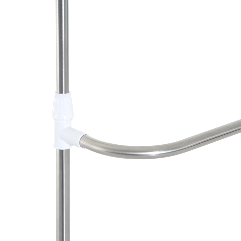 HOMCOM 40D×(103-178)H × (97-138)W cm Extendable Clothes Hanger W/Wheels-White