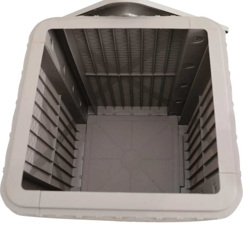 Outsunny 50L Outdoor Patio Wood Effect Square Coffee Table Storage Bar Table Garden Furniture Bucket - Light Coffee