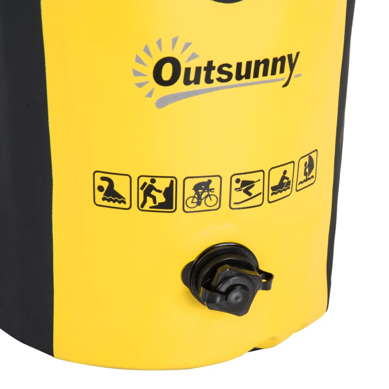 Outsunny Dry Bag, 20L, PVC-Yellow