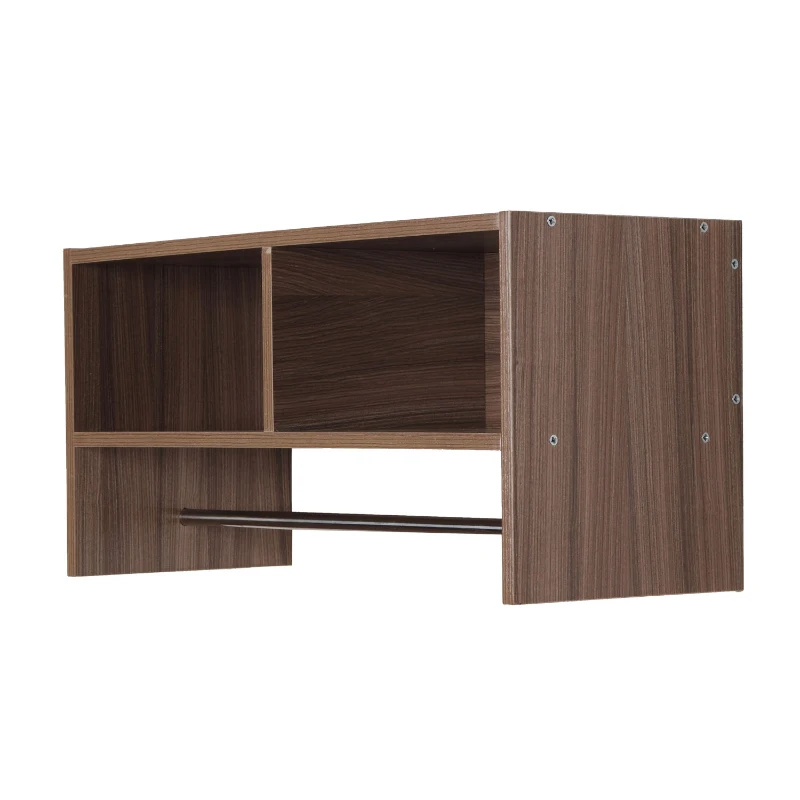 HOMCOM Wall Mounted Coat Hook W/ Shelf-Oak