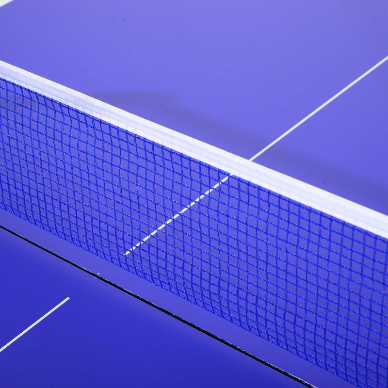 HOMCOM Folding 5ft Mini Compact Table Tennis Top Ping Pong Table Set Professional Net Games Sports Training Play Blue