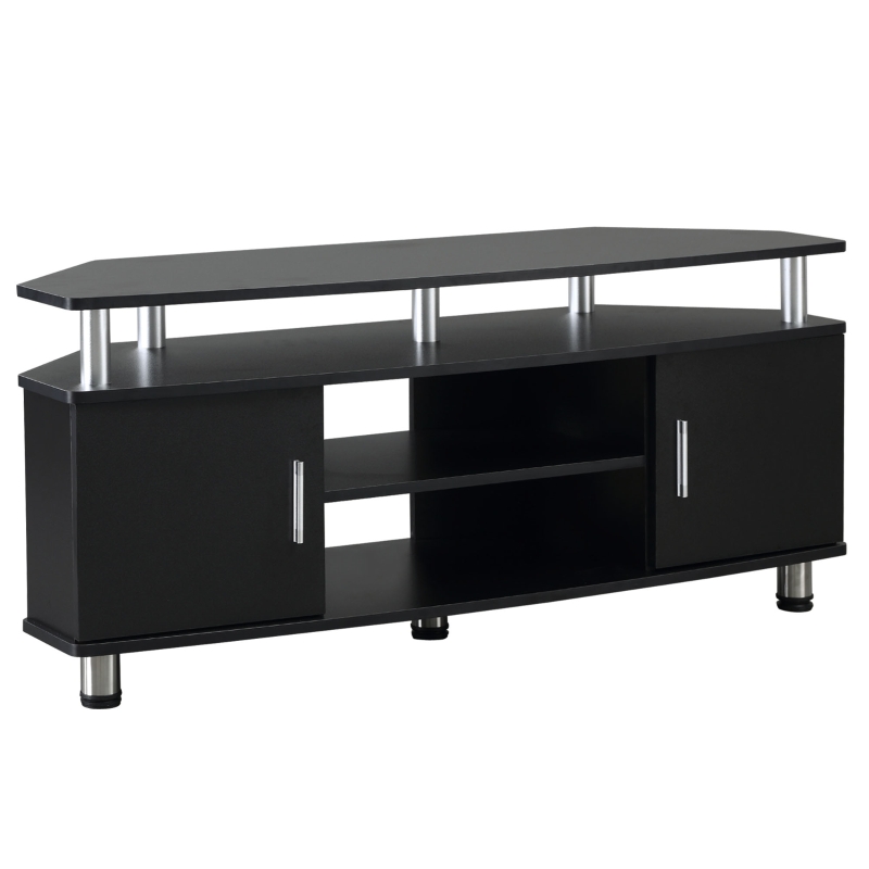 HOMCOM TV Stand Cabinet with Storage Shelves Cupboard Living Room Entertainment Center