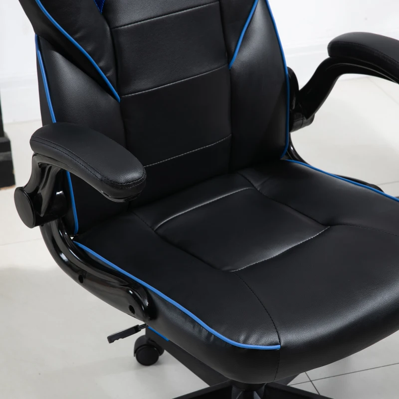 Vinsetto PU Leather Upholstered Racing Chair Blue/Black
