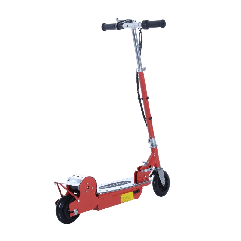 HOMCOM Electric Scooter, Adjustable, 120W-Red