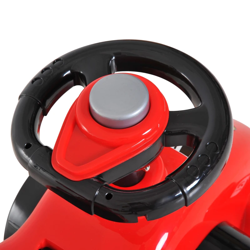 HOMCOM Kids Push Ride On Car W/Horn-Red