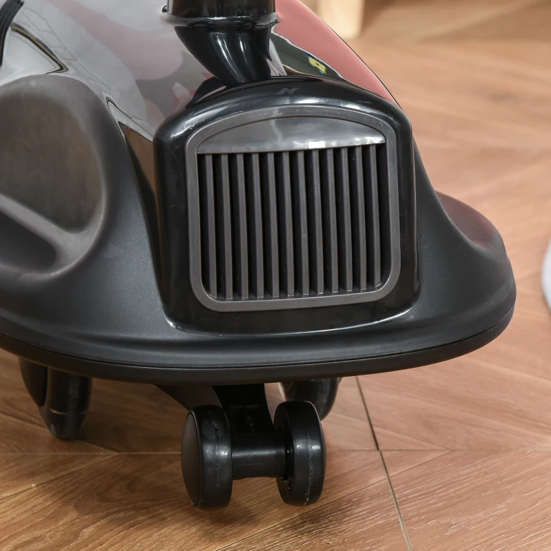 HOMCOM Toddler Ride on Toy Car Wiggle Car LED Flashing Wheels Swing Car for 2-4 Years Black