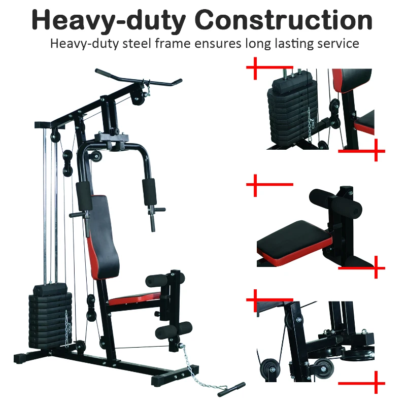 HOMCOM 80" Home Gym Heavy Duty Body Strength Weight Training Bench Fitness Workout
