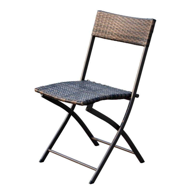 Outsunny 7pc Patio Wicker Rattan Dining Set-Brown