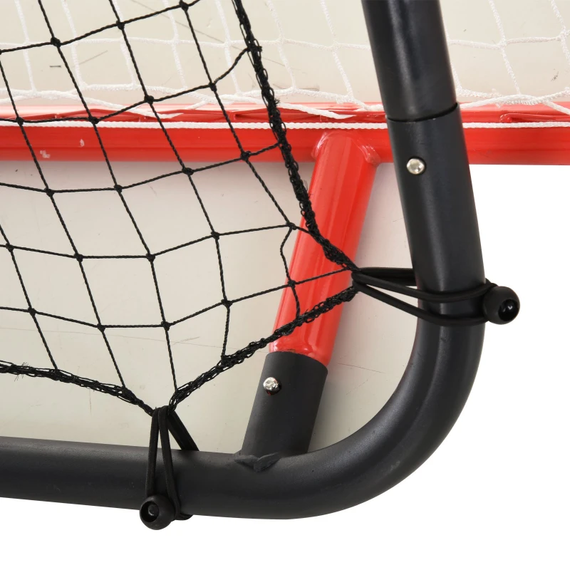 HOMCOM 3-In-1 Football Goal Net, Basketball Hoop, Rebounder Target Netting Teens Adult Practice Play Sports Fun