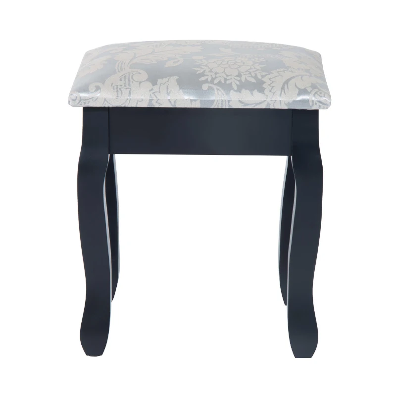 HOMCOM 3-Drawers Dressing Table Set W/ Mirror & Stool-Black